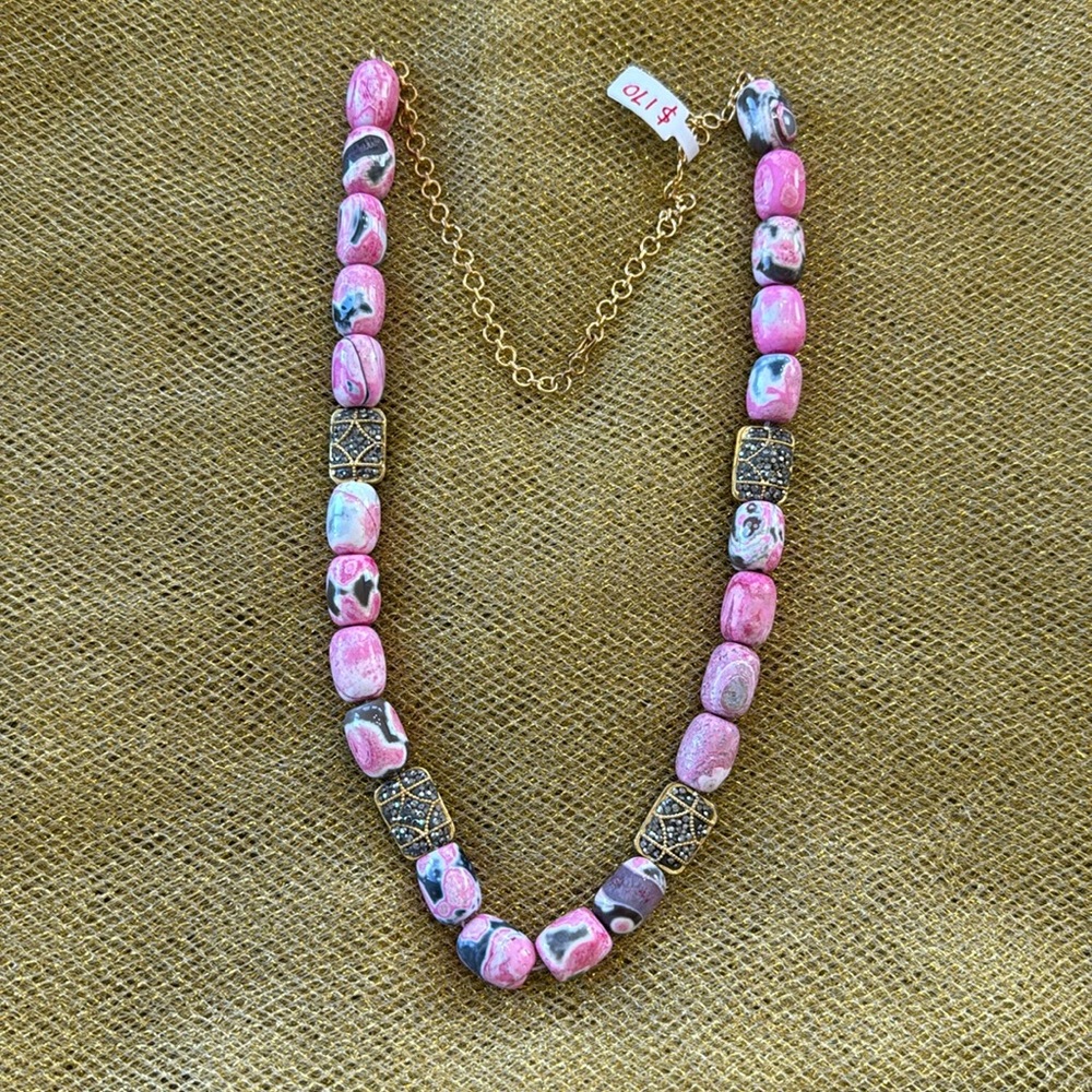 Elegant Gold and Pink Beaded Pouch